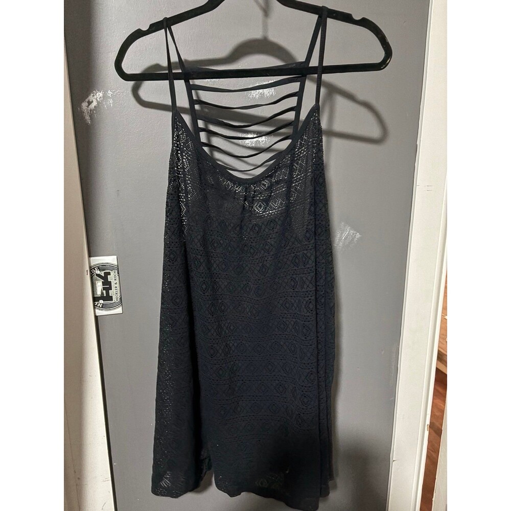 Torrid size 1 black crochet swim bathing suit cover up